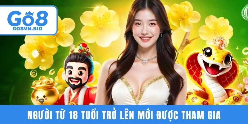 Người từ 18 tuổi trở lên mới được tham gia cổng game